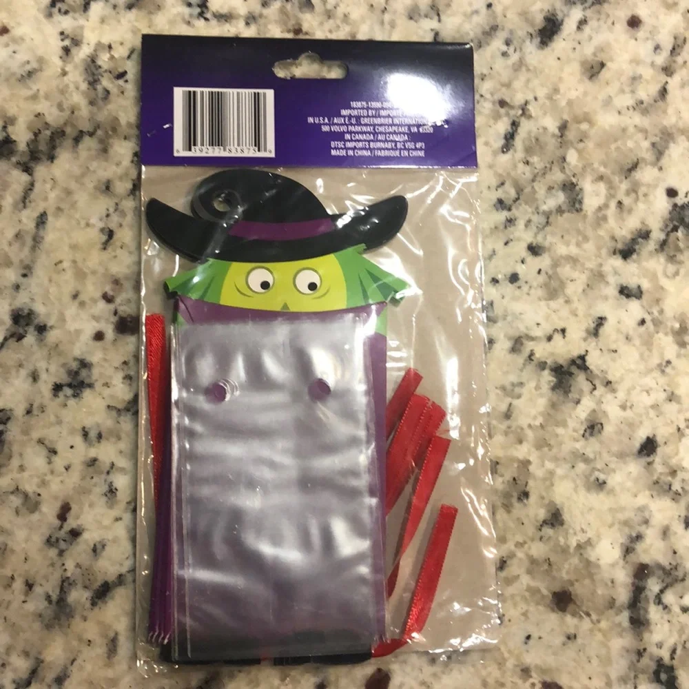 Halloween Purple Witch Candy Bake Treat Bag Favor